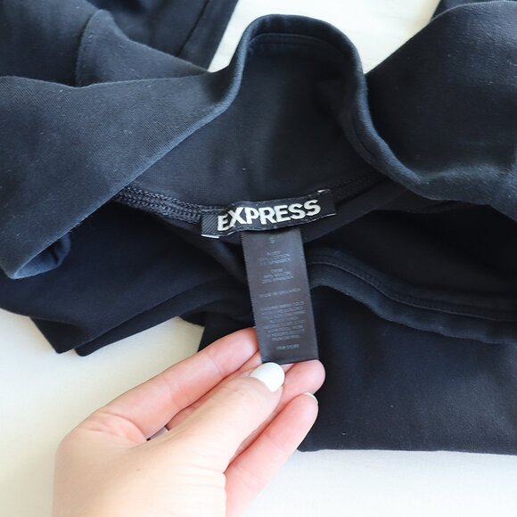 Express Black Mesh Leggings - Picture 3 of 6